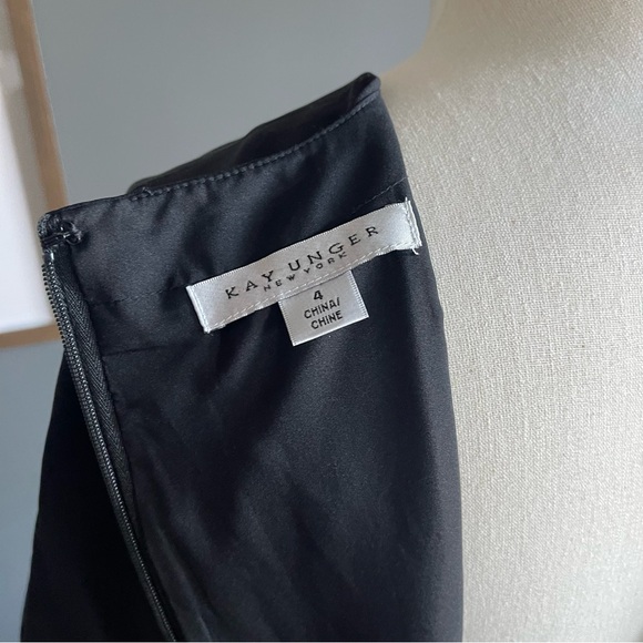 Kay Unger NWT Davina Walk-Thru Jumpsuit | Black Crepe Evening One-Piece (4) - Picture 11 of 12